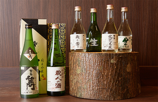 Local sake, local beer, and wine
